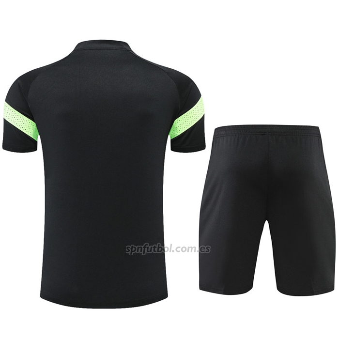 Chandal del Manchester City Manga Corta 2022-2023 Negro - Pantalon Corto